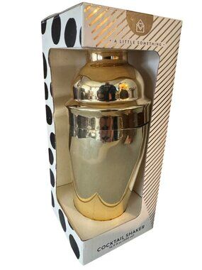 Gold Stainless Steel Cocktail Shaker 16.9 Oz Barware